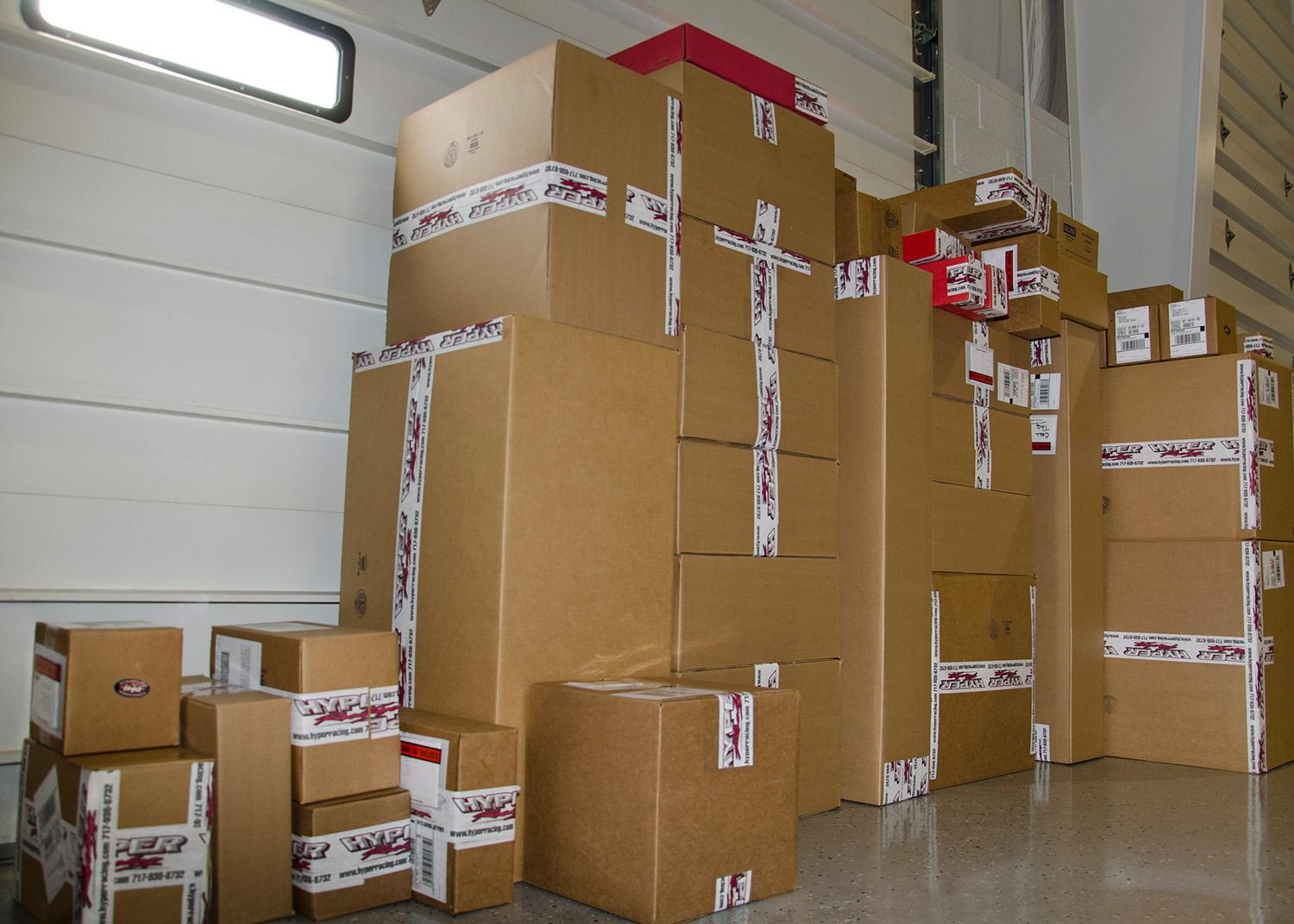 We have pickups from UPS, Postal, and FedEx. You choose the service that best fits your time frame and budget.