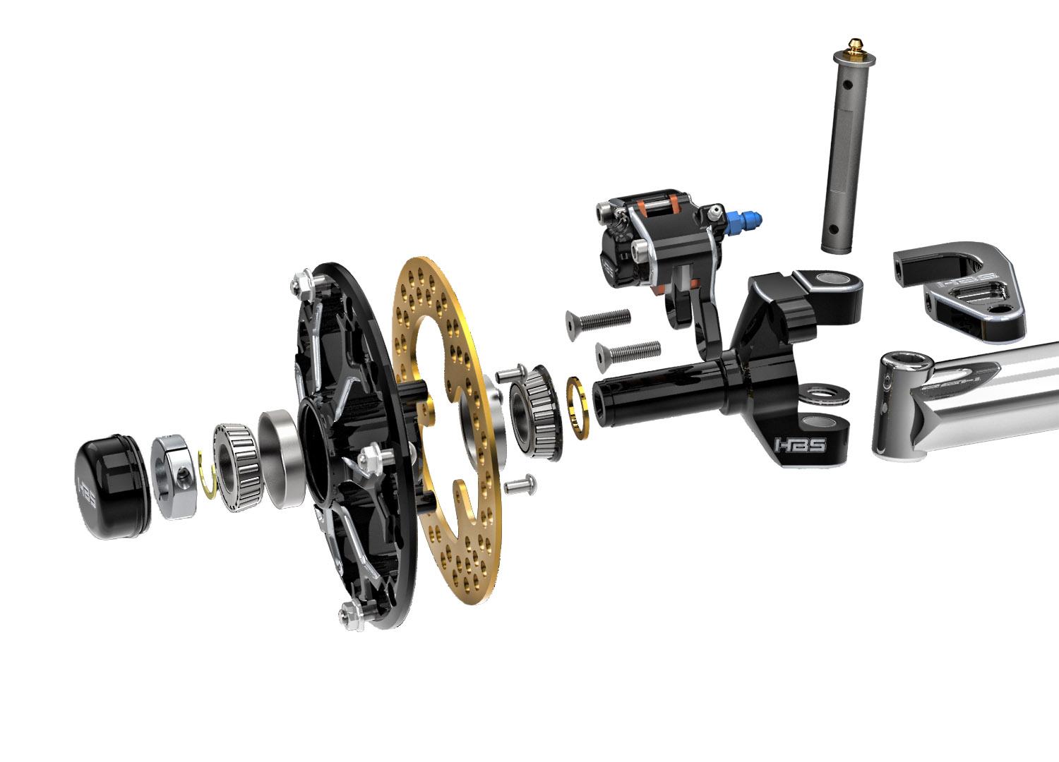 Front Axle Assembly for Sharp Chassis