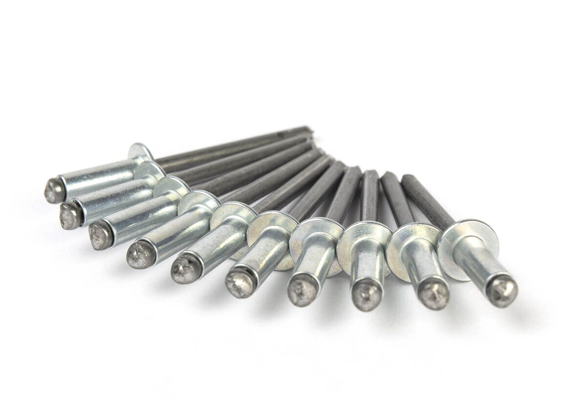 3/16" x 1/4" Steel Mandrel Pop Rivets, 10 pack