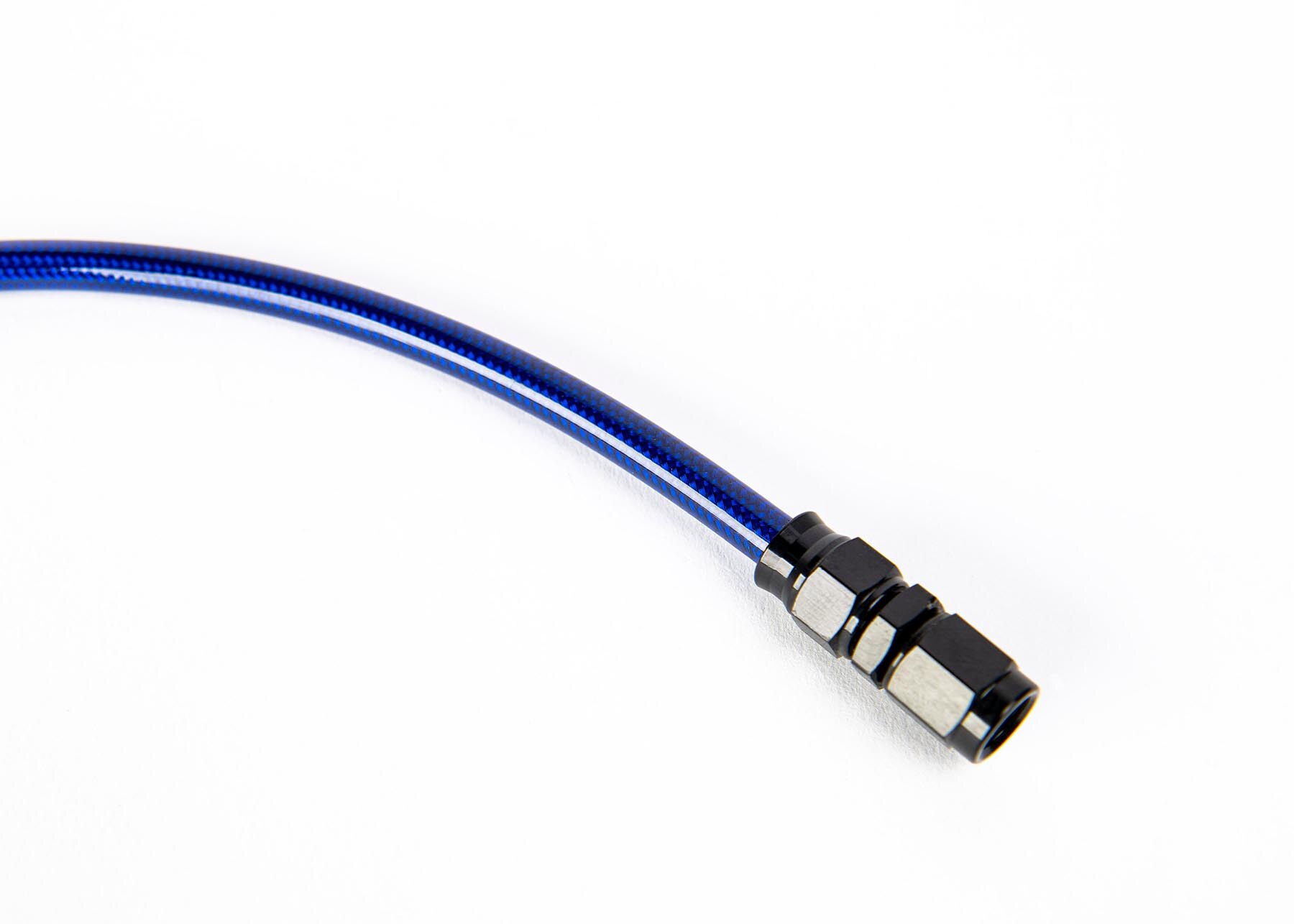 3AN 48 Inch Stainless Braided PTFE Brake Hose – Black PVC Coated, Straight Ends (Performance/Custom)